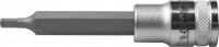 Торцовая бита-головка KRAFTOOL «Industrie Qualitat», удлиненная, материал S2, HEX, сатинированная, 1/2", H3