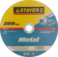 Круг отрезной абразивный STAYER «Master» по металлу, для УШМ, 200х2,5х22,2мм