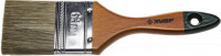 Кисть плоская ЗУБР "ЛАЗУРЬ-МАСТЕР", смешанная щетина, деревянная ручка, 63 мм