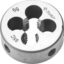 Плашка ЗУБР «Мастер» круглая ручная для нарезания метрической резьбы, М5 x 0,8 - Плашка ЗУБР «Мастер» круглая ручная для нарезания метрической резьбы, М5 x 0,8
