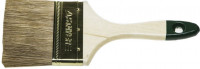 Кисть плоская STAYER "LASUR-STANDARD", смешанная (натуральная и искусственная) щетина, деревянная ручка, 100 мм