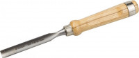 Стамеска-долото ЗУБР «Эксперт» полукруглая с деревянной ручкой, хромованадиевая сталь, 16 мм