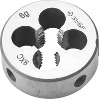 Плашка ЗУБР «Мастер» круглая ручная для нарезания метрической резьбы, мелкий шаг, М5 x 0,5