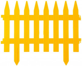 Забор декоративный GRINDA "КЛАССИКА", 28x300см, желтый - Забор декоративный GRINDA "КЛАССИКА", 28x300см, желтый
