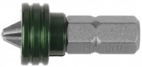 Биты KRAFTOOL «ЕХPERT», с магнитным держателем-ограничителем, тип хвостовика C 1/4", PH2, 25 мм, 1 шт. в блистере