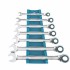Набор ключей комбинированных с трещоткой, 8 - 19 мм, 7шт., реверсивные, CrV GROSS - Набор ключей комбинированных с трещоткой, 8 - 19 мм, 7шт., реверсивные, CrV GROSS