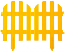 Забор декоративный GRINDA "ПАЛИСАДНИК", 28x300см, желтый - Забор декоративный GRINDA "ПАЛИСАДНИК", 28x300см, желтый