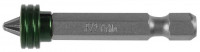 Биты KRAFTOOL «ЕХPERT», с магнитным держателем-ограничителем, тип хвостовика E 1/4", PZ2, 50 мм, 1 шт. в блистере