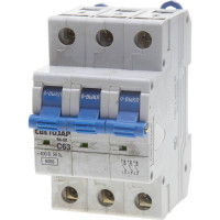 Выключатель автоматический СВЕТОЗАР 3-полюсный, 16 A, "C", откл. сп. 6 кА, 400 В