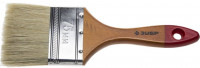 Кисть плоская ЗУБР "УНИВЕРСАЛ-МАСТЕР", натуральная щетина, деревянная ручка, 75 мм