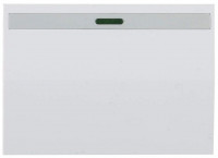 Выключатель СВЕТОЗАР «Эффект» одноклавишный, с эффектом свечения, без вставки и рамки, цвет белый, 10A/~250B