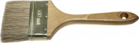 Кисть плоская ЗУБР "УНИВЕРСАЛ-ЭКСПЕРТ", натуральная щетина, деревянная ручка, 100 мм