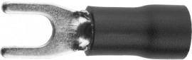 Наконечник СВЕТОЗАР для кабеля, изолированный, с вилкой, черный, вн. d 4,3 мм, под болт 6 мм, провод 2,5-4 мм2, 37А, - Наконечник СВЕТОЗАР для кабеля, изолированный, с вилкой, черный, вн. d 4,3 мм, под болт 6 мм, провод 2,5-4 мм2, 37А,