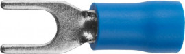 Наконечник СВЕТОЗАР для кабеля,изолированный,с вилкой,синий, вн. d 4,3 мм,под болт 6 мм,провод 1,5-2,5 мм2, 27А,10шт - Наконечник СВЕТОЗАР для кабеля,изолированный,с вилкой,синий, вн. d 4,3 мм,под болт 6 мм,провод 1,5-2,5 мм2, 27А,10шт