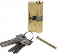 Механизм ЗУБР «Эксперт»цилиндровый, повышенной защищенности, тип "ключ-ключ", цвет латунь, 6-PIN, 60мм