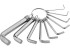 Набор ключей имбусовых HEX, 1,5–10 мм, CrV, 10шт.,никелированный, на кольце SPARTA - Набор ключей имбусовых HEX, 1,5–10 мм, CrV, 10шт.,никелированный, на кольце SPARTA