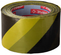 Лента ЗУБР «Мастер» сигнальная, цвет желто-черный, в индивидуальной упаковке, 70мм х 200м