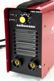 Аппарат инверторный дуговой сварки ММА-200IW, 200 А, ПВР 60 %, OE электрода1,6-5 мм, провод 2 метра KRONWERK - Аппарат инверторный дуговой сварки ММА-200IW, 200 А, ПВР 60 %, OE электрода1,6-5 мм, провод 2 метра KRONWERK