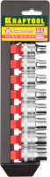 Набор KRAFTOOL «Expert Qualitat» Торцовые головки «Super Lock», 1/2", 8-15мм, 8 предметов