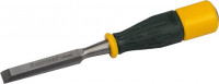 Стамеска KRAFTOOL «Expert» упрочненное полотно, ударочпрочная двухкомп ручка, стальной затыльник для ударных работ,14 мм