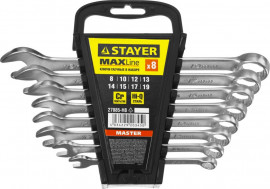Набор: Ключ STAYER «Master» гаечный комбинированный, хромированный, 8-19 мм, 8 шт - Набор: Ключ STAYER «Master» гаечный комбинированный, хромированный, 8-19 мм, 8 шт