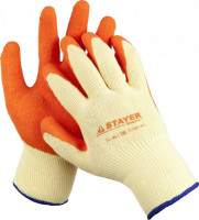 Перчатки STAYER «Expert»  рабочие с рельефным латексным покрытием, 10 класс, L-XL