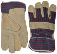 Перчатки STAYER «Master» рабочие комбинированные кожаные из спилка с тиснением, XL