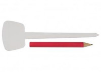 Набор меток-ориентиров GRINDA для засеянных грядок: 25 ярлыков (тип - "Т") + карандаш, 200 мм