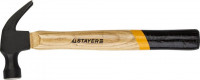 Молоток-гвоздодер STAYER «Master» с деревянной рукояткой, 450г