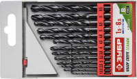 Набор ЗУБР Свёрла "МЕТ-ВП" по металлу парооксидированных, быстрорежущая сталь, 1,5-6,5мм, 13шт
