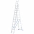 Лестница, 3 х 12 ступеней, алюминиевая, трехсекционная СИБРТЕХ Pоссия - Лестница, 3 х 12 ступеней, алюминиевая, трехсекционная СИБРТЕХ Pоссия