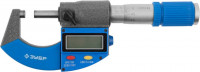 Микрометр ЗУБР «Эксперт» гладкий цифровой, МКЦ 25, диапазон 0-25мм, шаг измерения 0,001мм