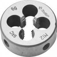 Плашка ЗУБР «Мастер» круглая ручная для нарезания метрической резьбы, М12 x 1,75