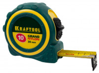 Рулетка KRAFTOOL «Expert» "GRAND", двухкомпонентный корпус, двусторонняя шкала, нейлоновое покрытие, 10мх30мм