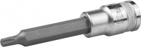 Торцовая бита-головка KRAFTOOL «Industrie Qualitat», удлиненная, материал S2, TORX, сатинированная, 1/2", Т30