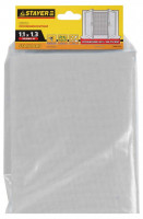 Сетка STAYER «Standard» противомоскитная, для окон, в индивидуальной упаковке, стекловолокно+ПВХ, белая, 1,1 х 1,3м