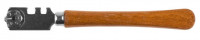 Стеклорез KRAFTOOL роликовый, 6 режущих элементов, с деревянной ручкой