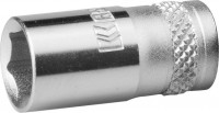 Торцовая головка KRAFTOOL «Industrie Qualitat», Cr-V, FLANK, хромосатинированная, 1/4", 8 мм