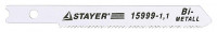 Полотна STAYER «Profi» для эл/лобзика, Bi-Metall, по металлу (0,5-1,5мм), US-хвост., шаг 1,1мм, 50мм, 3шт