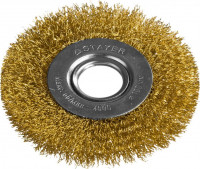 Щетка STAYER «Professional» дисковая для УШМ, витая стальная латунированная проволока 0,3мм, 22мм
