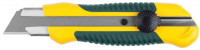 Нож KRAFTOOL «Expert» с сегментированным лезвием, двухкомпонентный корпус, механический фиксатор, 25 мм