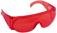 Очки STAYER «Standard» защитные, поликарбонатная монолинза с боковой вентиляцией, красные