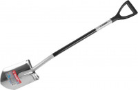 Лопата ЗУБР из нержавеющей стали, алюминиевый черенок, 280х190х1200мм