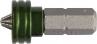 Биты KRAFTOOL «ЕХPERT», с магнитным держателем-ограничителем, тип хвостовика C 1/4", PZ2, 25 мм, 1 шт. в блистере