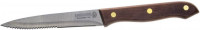 Нож LEGIONER "GERMANICA" для стейка, с деревянной ручкой, лезвие нерж 110 мм