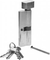 Механизм ЗУБР «Мастер» цилиндровый, тип "ключ-защелка", цвет хром, 5-PIN, 80мм