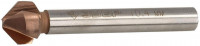 Сверло зенкерное конусное с 3-я реж.кром ст.P6M5 с Co покрыт.d 10,4х50 мм, цилиндр хвост. d 6мм, для раззенковки М5