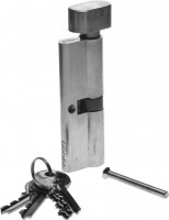 Механизм ЗУБР «Мастер» цилиндровый, тип "ключ-защелка", цвет хром, 5-PIN, 90мм