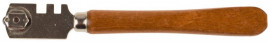 Стеклорез ЗУБР «Эксперт», деревянная ручка, 2 ролика - Стеклорез ЗУБР «Эксперт», деревянная ручка, 2 ролика