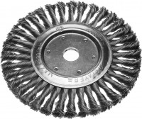 Щетка STAYER дисковая для УШМ, сплет в пучки стальн зак провол 0,5мм, 200мм/22мм